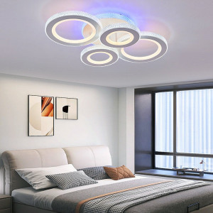 Lustra LED Cu Telecomanda, Elit's,3 Tipuri De Lumina, Intensitate Reglabila, 192W, Alb - Img 3