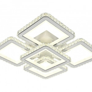 Lustra LED Cu Telecomanda, Elit's Cristal, EsnR9004-4+1, 240w, alb