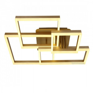 Lustra LED Cu Telecomanda, Elit's Esn 5197-4gF, 184w, Gold