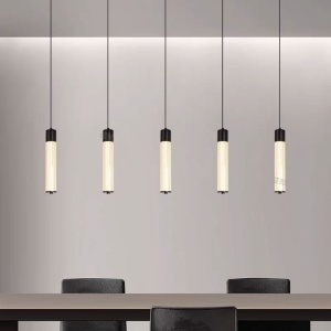 Lustră LED cu Telecomandă, Negru – 50W, 3 Tonuri de Lumină, 800×H1000 mm