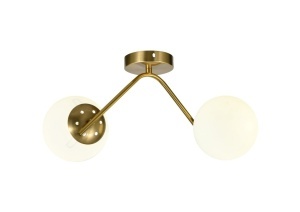 Lustra model N36377-2 – 2 x E27, abajururi elegante, finisaj auriu - Img 2