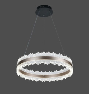Pendul LED Model R9189-600 – cu Telecomandă, 132W, Maro