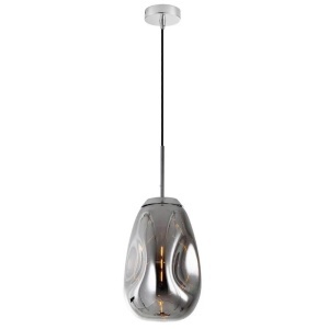 Pendul Model 14-1 – Abajur din Sticlă, 1 x E27, Reglabil, Argintiu - Img 2