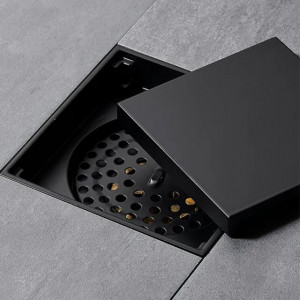 Sifon pardoseala sistem antimiros Es, Alama Elit's 100 mm , negru mat - Img 2