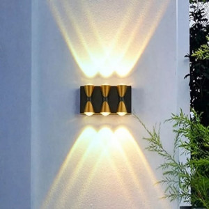 Aplica Exterior Elit's, Esn8781-6, IP65, Lumina Calda, 6W, Negru/Auriu