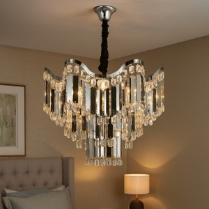 Candelabru Modern Ø450 mm, 7 Becuri E27, Design Elegant – Model 78012-450 CH