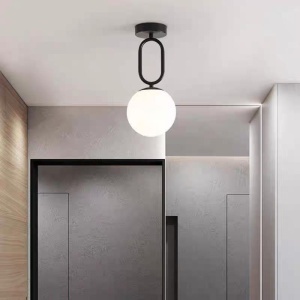 Lustră cu Sticlă – Cod 351-1 BK (E27×1)