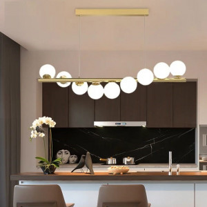 Lustra LED Pendul Elit's Imala, 9Abajururi, bec G9 Gold - Img 1