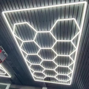 Panou LED HoneyComb, 14 Hexagoane, Lumină Rece 6500K, 672W - Img 4