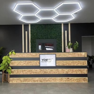 Panou LED HoneyComb, 5 Hexagoane, Lumină Rece 6500K, 192W - Img 1