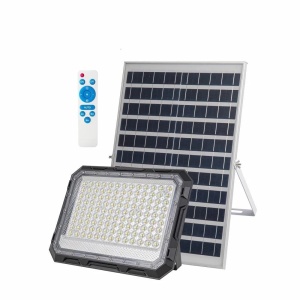 Proiector LED cu Panou Solar și Telecomandă, Rezistent la Apă IP65, 200W - Img 1