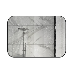🪞 Oglindă LED cu Touch și Funcție Dezaburire – Ramă Negru, 100x70 cm, Model J187-10070 Smack - Img 2