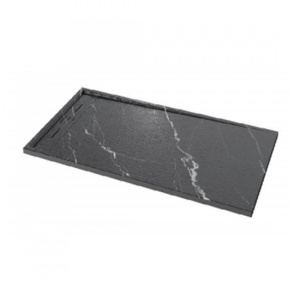 Cadita de Baie din Compozit, 130×90 cm, Carrara Black LS