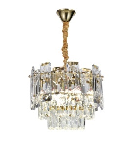 Candelabru Model 5861-300 – Cristale strălucitoare și finisaj auriu, 4 socluri E14 💫 - Img 2
