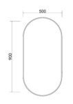 Oglindă de baie LED Elit’s Premium cu dezaburire – 50 × 90 cm, ramă neagră - Img 8