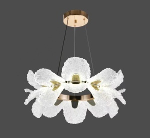 Pendul LED Model R9187-500 – cu Telecomandă, 80W, Auriu - Img 2
