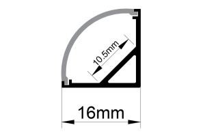 Profil LED Aplicat – Colț, 2 m, Alb - Img 3