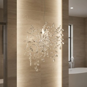 Aplică Model W33020-2L – Textură Cristal & Metal, 2 x E14, Argintiu - Img 2