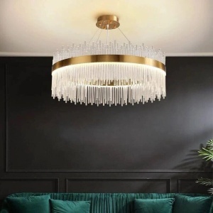 Candelabru LED model 8817/800 – 150W, cristal, metal, auriu - Img 3