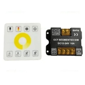 Controler Bandă LED CCT – 12–24 V, 3 Culori, cu Telecomandă - Img 1