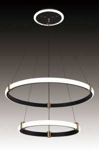 Lustra LED 3736-4+6 BK – 70W, Design Modern, cu Telecomandă și Lumină Reglabilă