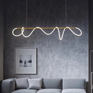Lustra led cu telecomanda, Neo Gold 150 cm, 50w