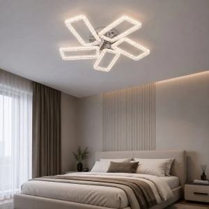 Lustră LED Model K2551-5 – 160W, Telecomandă, 3 Tipuri de Lumină, Intensitate Reglabilă