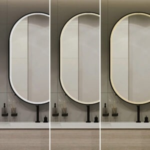 Oglindă de baie LED Elit’s Premium cu dezaburire – 50 × 90 cm, ramă neagră - Img 6