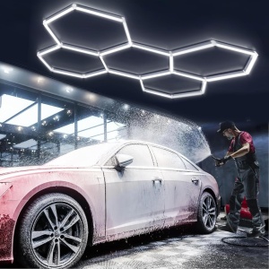 Panou LED HoneyComb, 5 Hexagoane, Lumină Rece 6500K, 192W - Img 5