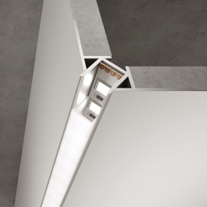 Profil LED Încastrat pentru Colț Exterior – Aluminiu, 2 m - Img 2