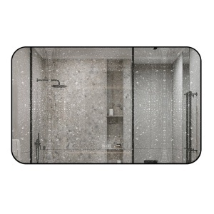 🪞 Oglindă LED cu Touch și Funcție Dezaburire – Ramă Negru, 130x80 cm, Model J187-13080 Smack - Img 2