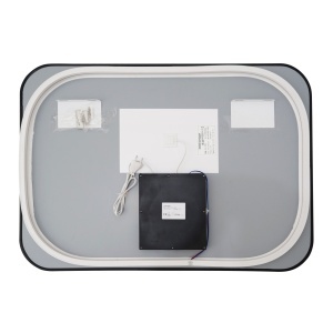 🪞 Oglindă LED cu Touch și Funcție Dezaburire – Ramă Negru, 90x65 cm, Model J187-9065 Smack - Img 4