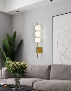 Aplică LED cu 3 Globuri – 30W, Iluminare Reglabilă, 480×80×H115 mm
