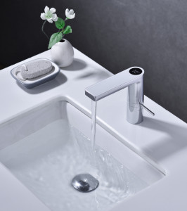 Baterie lavoar Premium, Modern Edition 5019 Afisaj temperatura, Cromat - Img 1