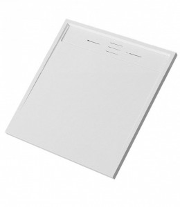 Cadita Baie Din SMC , 100x80 cm, cu Sifon, Alb LS - Img 2