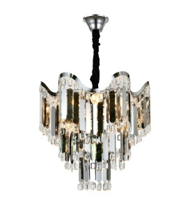 Candelabru Modern Ø450 mm, 7 Becuri E27, Design Elegant – Model 78012-450 CH - Img 2