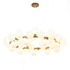 Lustra 1010-45 GD – candelabru modern cu 45 globuri, soclu G9