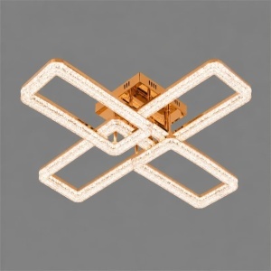Lustră LED Model K2552-2+2A – 144W, Telecomandă, 3 Tipuri de Lumină, Intensitate Reglabilă - Img 2