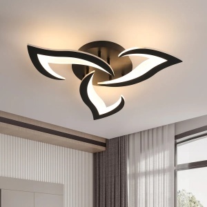 Lustră LED Model R9176-3A1 – cu Telecomandă, 42W, Negru