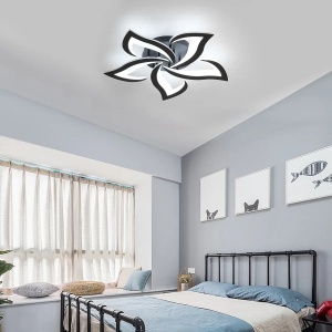 Lustră LED Model R9176-5A1 – cu Telecomandă, 70W, Negru - Img 2