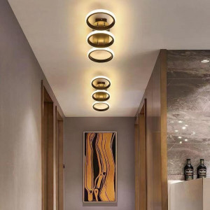 Lustra LED Plafoniera, B130-3BK, 3 Tipuri De Lumina, 54W, Negru Rotunda - Img 4