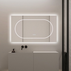 🪞 Oglindă LED cu Touch și Funcție Dezaburire, 3 Tipuri de Lumină – 120x70 cm, Model J194-12070 Smack - Img 3
