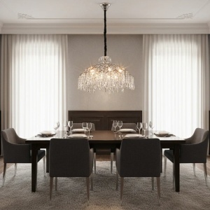 Candelabru Model 33121-600 – Textură Cristal & Metal, 8 x E14, Argintiu - Img 3