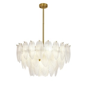 Candelabru Model 5866-600 – Textură Sticlă & Metal, 10x E27, Auriu - Img 2