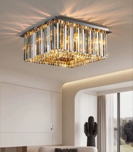 Candelabru Model H98348 – 6 socluri E14, finisaj crom și cristale luminoase 💫 - Img 1