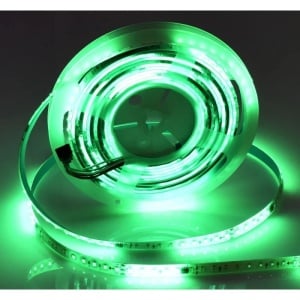 Kit Bandă LED Digitală Lumină Verde 12W/m 10m 24V cu Transformator 200W și Controler - Img 1