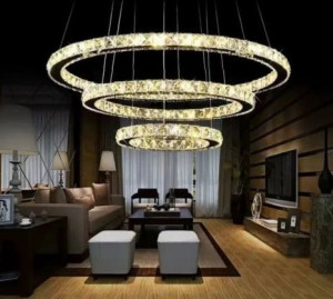 Lustra LED cu telecomanda Cristal Elit'S, Suspendata, wifi 2.4G lumina/rece/calda/neutra intensitate reglabila, 140W - Img 2