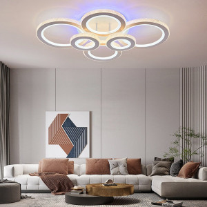 Lustra LED Cu Telecomanda, Elit's,3 Tipuri De Lumina, Intensitate Reglabila, 328W, Alb - Img 3