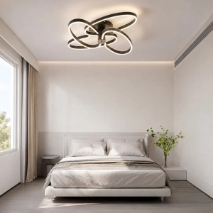 Lustră LED Model T9874 BK – 288W, Telecomandă, 3 Tipuri de Lumină, Intensitate Reglabilă