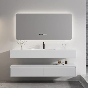 Oglindă Baie LED și Dezaburire Elit’s Premium: Senzor Touch, Lumina Rece, Caldă și Neutră, 100x80cm, Lumina Ambientală Spate - Img 7